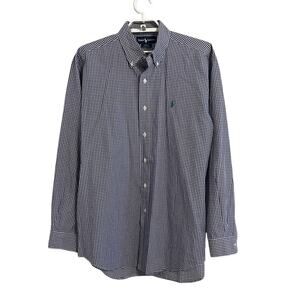 Ralph Lauren Blake Mini Check Long Sleeve Button Down Shirt
